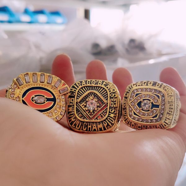 3pcs/set 1963 1985 2006 chicago football world championship ring wholesale ing, Golden;silver
3pcs/set 1963 1985 2006 chicago football world championship ring wholesale ing, Golden;silver