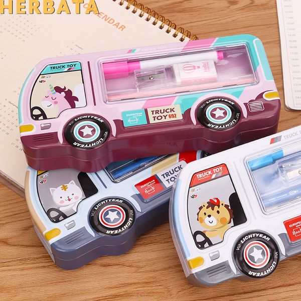 cartoon truck pencil case, 3d pencil box with stationery set , double layer iron holder kids stationery estuches cl-19182
cartoon truck pencil case, 3d pencil box with stationery set , double layer iron holder kids stationery estuches cl-19182