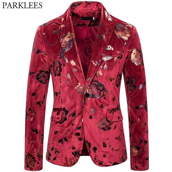 bronzing rose mens floral blazer one button wedding suit jacket nightclub stage singer dance party men blazers masculino homme, White;black
bronzing rose mens floral blazer one button wedding suit jacket nightclub stage singer dance party men blazers masculino homme, White;black