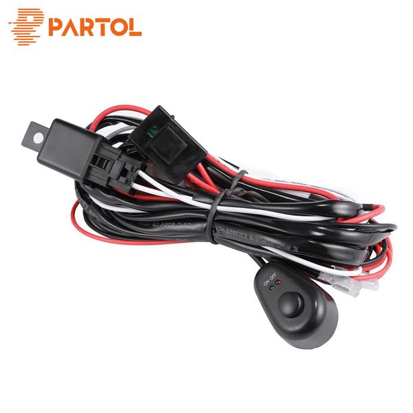 partol car auto led work lamp driving lights wiring loom harness kit offroad led light bar wire cable dc12v 40a
partol car auto led work lamp driving lights wiring loom harness kit offroad led light bar wire cable dc12v 40a
