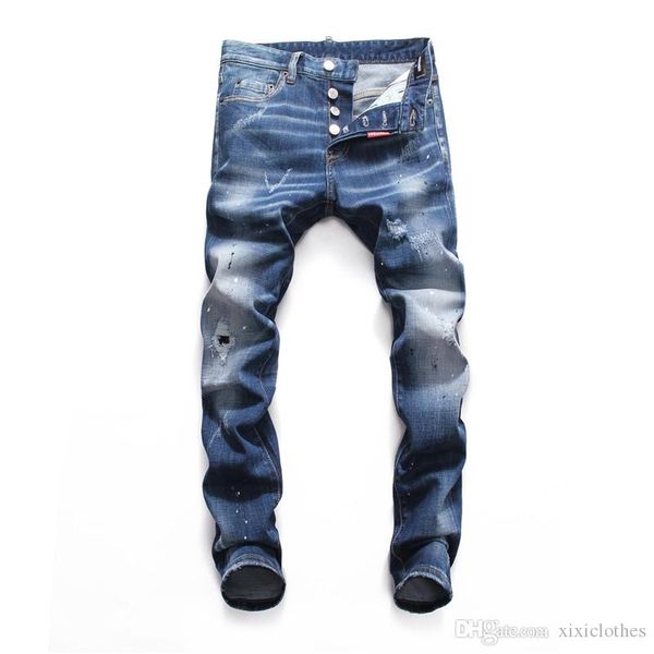 2020 мужские проблемные джинсы slim fit motorcycle biker denim для мужчин модельер hip hop мужской тонкий подходят джинсы боятся бога, Blue
2020 мужские проблемные джинсы slim fit motorcycle biker denim для мужчин модельер hip hop мужской тонкий подходят джинсы боятся бога, Blue
