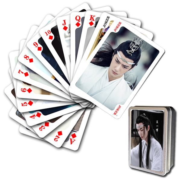 lan wangji wang yibo chen qing ling poker cards in iron box the untamed playing cards poker fans collection gifts drop shipping, Blue;slivery
lan wangji wang yibo chen qing ling poker cards in iron box the untamed playing cards poker fans collection gifts drop shipping, Blue;slivery