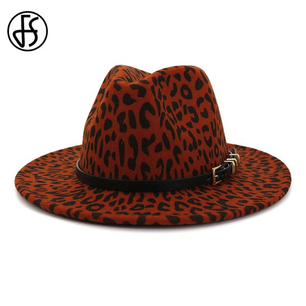 fs spring wool leopard fedora hat for men women wine red bowler cap with leather belt panama trilby hats chapeau feutre, Blue;gray
fs spring wool leopard fedora hat for men women wine red bowler cap with leather belt panama trilby hats chapeau feutre, Blue;gray