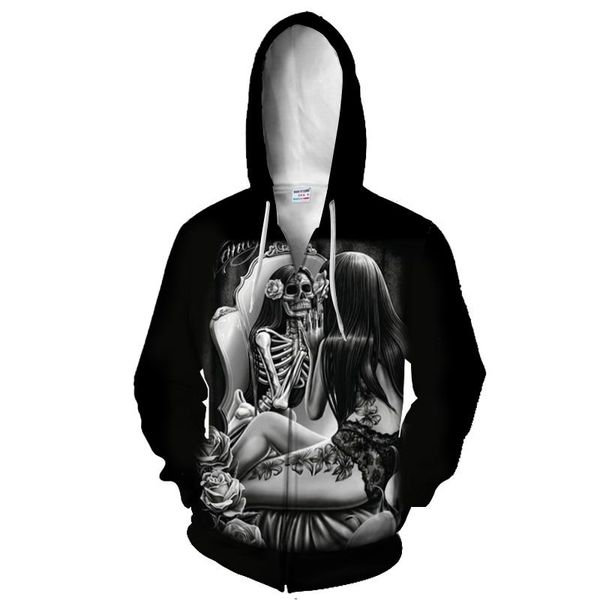 2019 hoodies 3d skull women printed sweatshirts men zip hooded coat zipper pullover coat male autumn quality tracksuit hoodie, Black
2019 hoodies 3d skull women printed sweatshirts men zip hooded coat zipper pullover coat male autumn quality tracksuit hoodie, Black