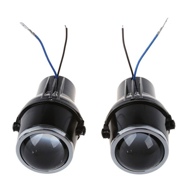 2pcs металла фаре автомобиля проектор противотуманные фары линзы 55w h3 универсальная hid xenon ясно галогенные противотуманные фары лампочк