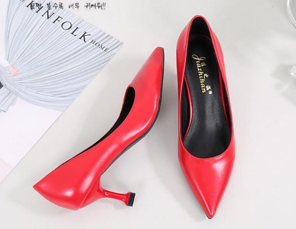 2019 women's shoes in spring and autumn with new style high heel fine heel pointed end @2052, Black
2019 women's shoes in spring and autumn with new style high heel fine heel pointed end @2052, Black