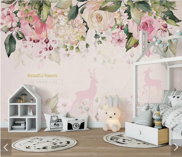 dropshipping elk pink flower wallpaper watercolor mural wall art decal floral deer wall paper rolls contact paper 3d murals
dropshipping elk pink flower wallpaper watercolor mural wall art decal floral deer wall paper rolls contact paper 3d murals