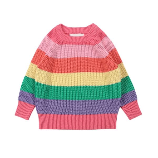 winter boys girls sweater casual wild knit round neck pullover rainbow stripes bottoming shirt, Blue
winter boys girls sweater casual wild knit round neck pullover rainbow stripes bottoming shirt, Blue