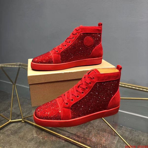 fashion designer red bottom trainer for men women red rhinestone casual high winter sneakers with ,eu35-47
fashion designer red bottom trainer for men women red rhinestone casual high winter sneakers with ,eu35-47