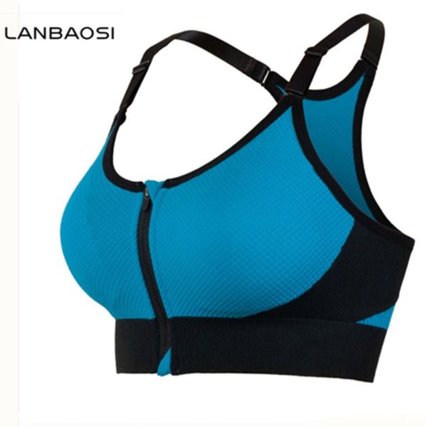 lanbaosi summer women's medium impact front zip sports bra yoga anti-vibration running bra seamless yoga with removable pads, White;black
lanbaosi summer women's medium impact front zip sports bra yoga anti-vibration running bra seamless yoga with removable pads, White;black