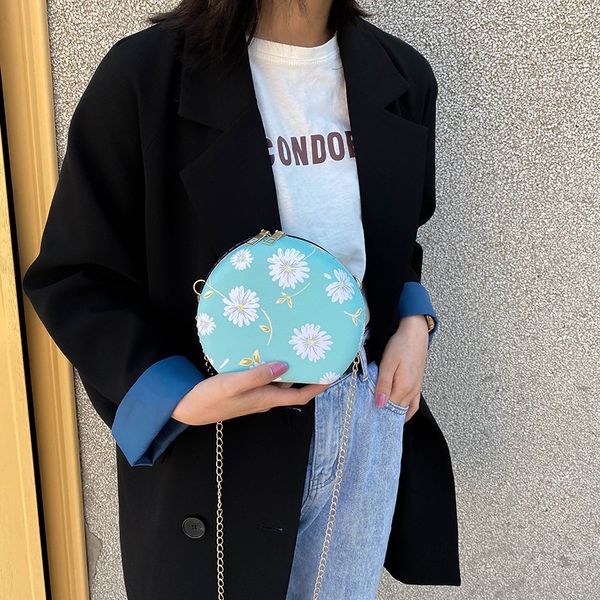 2020 new shoulder bag women's retro flower round dinner bag casual fashion crossbody ladies