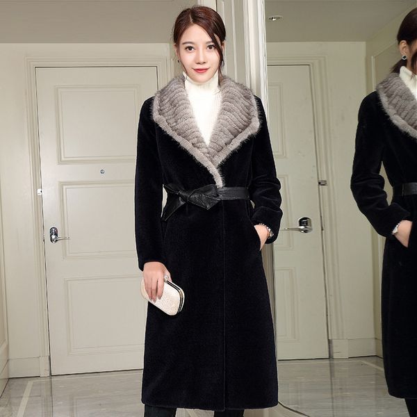 2020 sheep shearing real fur coat women wool jacket collar autumn winter jacket for women abrigo mujer f17rt1799 kj2506, Black
2020 sheep shearing real fur coat women wool jacket collar autumn winter jacket for women abrigo mujer f17rt1799 kj2506, Black