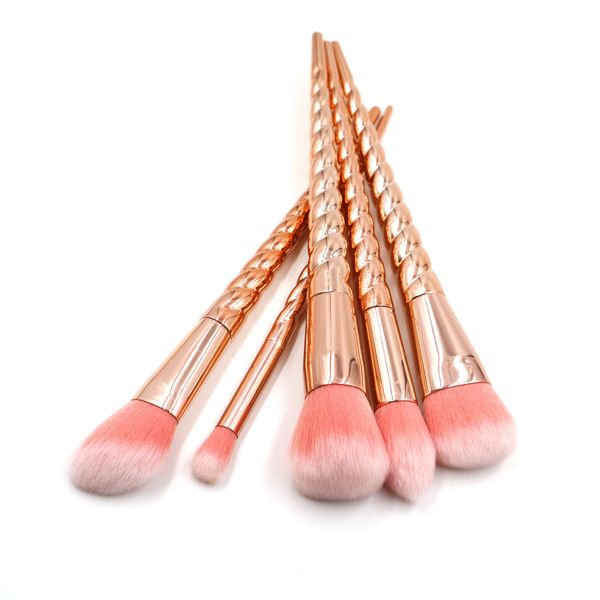 new new makeup brush 5 spiral pattern set gold unicorn makeup brush loose powder brush, Yellow
new new makeup brush 5 spiral pattern set gold unicorn makeup brush loose powder brush, Yellow