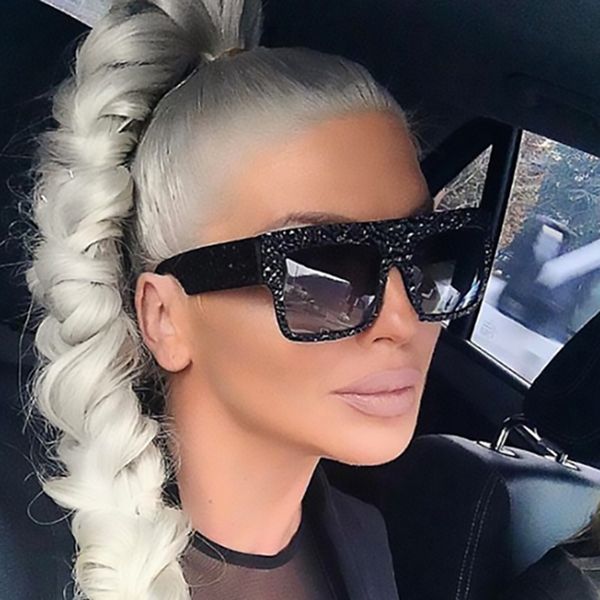 luxury diamond sunglasses woman vintage retro oversized flat square sunglasses female big frame shades men's glasses uv400, White;black
luxury diamond sunglasses woman vintage retro oversized flat square sunglasses female big frame shades men's glasses uv400, White;black
