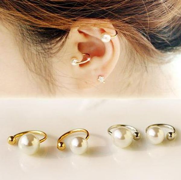 ear cuff fashion women's spring jewelry simple stylish simulated pearl non-pierced ear clip earrings 2sizes 2colors zs3, Silver
ear cuff fashion women's spring jewelry simple stylish simulated pearl non-pierced ear clip earrings 2sizes 2colors zs3, Silver