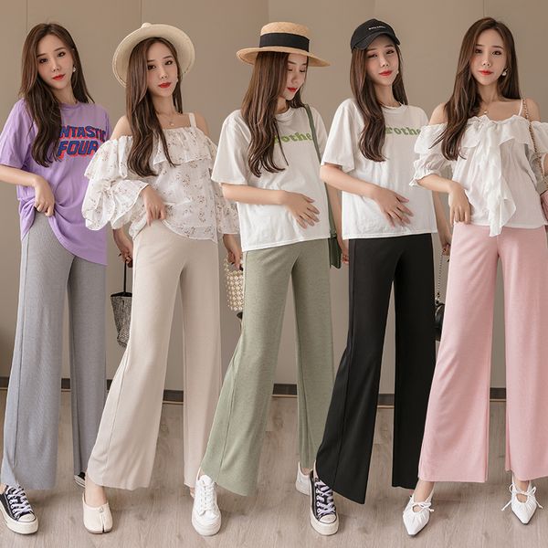 pregnant women ankle-length pants ice silk wide leg summer pant solid color thin fashion prenatal pants maternity clothes 502, White
pregnant women ankle-length pants ice silk wide leg summer pant solid color thin fashion prenatal pants maternity clothes 502, White