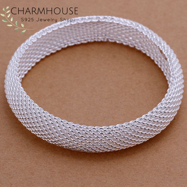 pure 925 silver bangle & bracelets for women mesh round cuff bangles wristband pulseira femme wedding bridal jewelry accessories, Black
pure 925 silver bangle & bracelets for women mesh round cuff bangles wristband pulseira femme wedding bridal jewelry accessories, Black