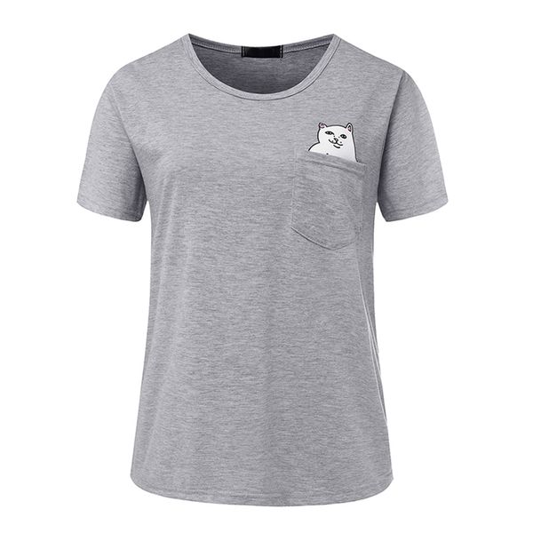 t shirt women 2019 new fashion middle finger pocket cat animal couple acetate wild plus size women short vestidos de festa t007, White
t shirt women 2019 new fashion middle finger pocket cat animal couple acetate wild plus size women short vestidos de festa t007, White