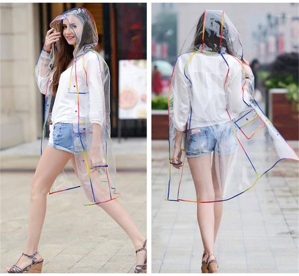 fashion colorful piping transparent protection rain jacket pedestrianism rainning time womens casual clothing womens designer raincoat, Black
fashion colorful piping transparent protection rain jacket pedestrianism rainning time womens casual clothing womens designer raincoat, Black