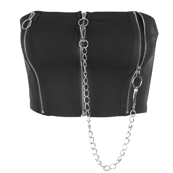 stage costumes metal chain zipper tube female nightclub pold dance performance clothing singer dj ds dancer wear dt1898, Black;red
stage costumes metal chain zipper tube female nightclub pold dance performance clothing singer dj ds dancer wear dt1898, Black;red