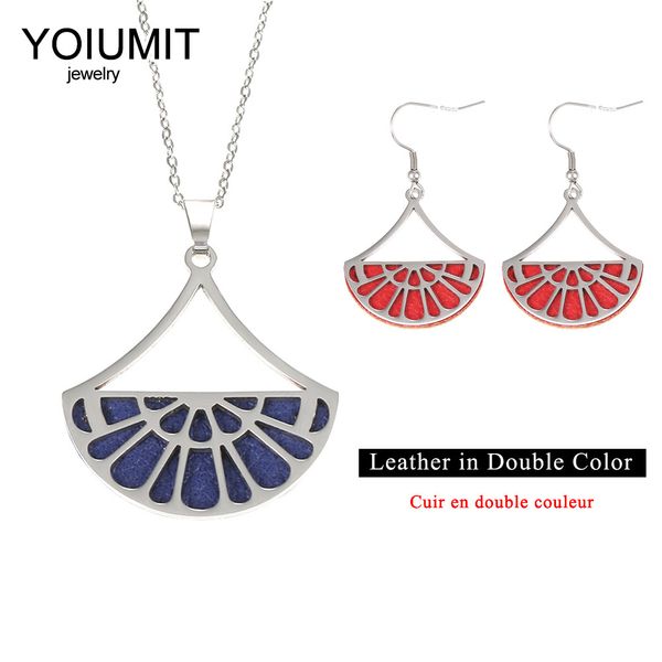 yoiumit trendy stainless steel necklace hanging earrings set charm chain interchangeable leather necklace for women jewelry set, Silver
yoiumit trendy stainless steel necklace hanging earrings set charm chain interchangeable leather necklace for women jewelry set, Silver