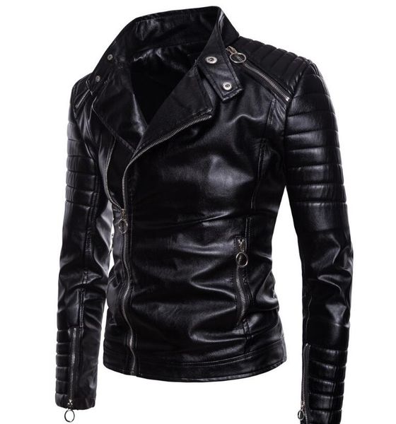m-5xl 2019 spring men's new fashion jacke personalized classic diagonal zipper locomotive pu jacket, Black
m-5xl 2019 spring men's new fashion jacke personalized classic diagonal zipper locomotive pu jacket, Black