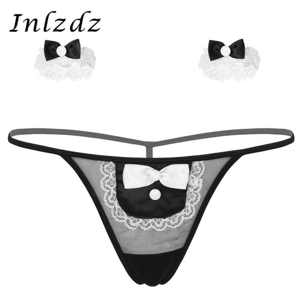 womens maid waitress costume tuxedo lingerie set low rise t-back g-string thong briefs underwear with bracelets for roleplay, Black;pink
womens maid waitress costume tuxedo lingerie set low rise t-back g-string thong briefs underwear with bracelets for roleplay, Black;pink