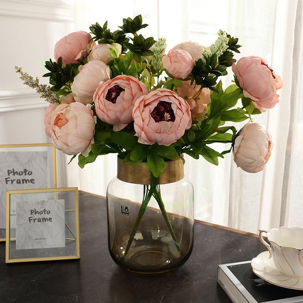 2 pcs european high-end silk flower 13 fork peony bouquet artificial flowers for wedding decoration hand holding fake flower home decoration
2 pcs european high-end silk flower 13 fork peony bouquet artificial flowers for wedding decoration hand holding fake flower home decoration