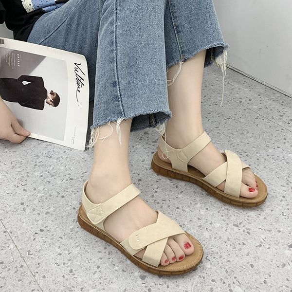 low sandals woman leather 2020 women's anti-skid female shoe all-match clear heels ladies shoes summer cross soft low-heeled, Black
low sandals woman leather 2020 women's anti-skid female shoe all-match clear heels ladies shoes summer cross soft low-heeled, Black