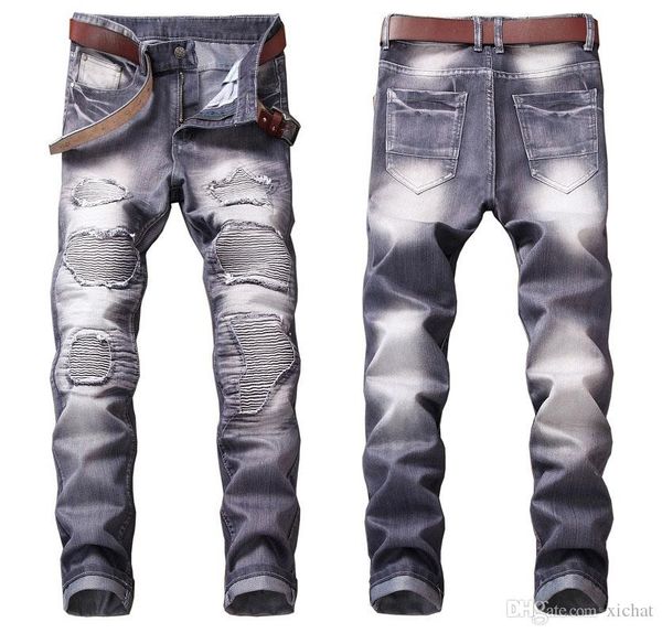 unique mens pleated panelled biker jeans fashion designer straight leg motocycle slim fit washed luxurr denim pants trousers jb605, Blue
unique mens pleated panelled biker jeans fashion designer straight leg motocycle slim fit washed luxurr denim pants trousers jb605, Blue