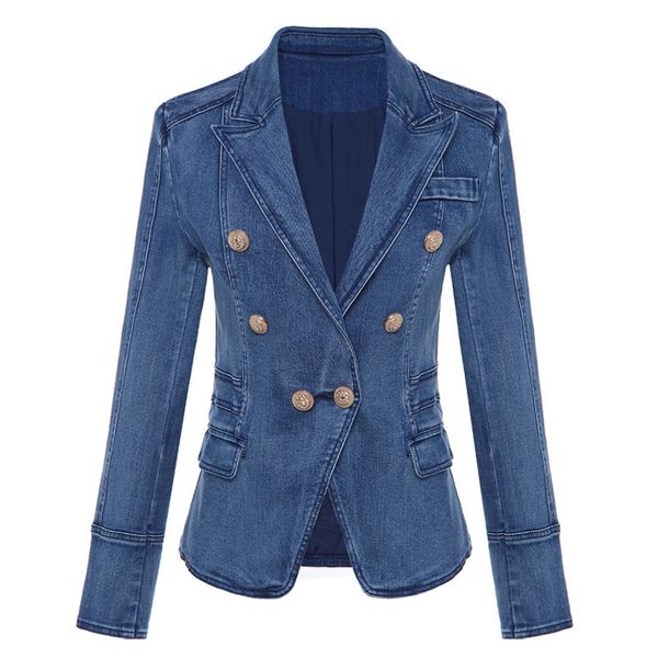 deat autumn and winter double breasted denim blue jacket high waist female short coat high fashion metal buttons wj02305l, Black;brown
deat autumn and winter double breasted denim blue jacket high waist female short coat high fashion metal buttons wj02305l, Black;brown