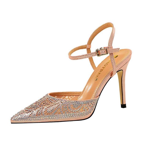 183-1 women's shoes stiletto heel high-heeled shallow pointed pointed mesh hollow rhinestone strap sandals, Black
183-1 women's shoes stiletto heel high-heeled shallow pointed pointed mesh hollow rhinestone strap sandals, Black
