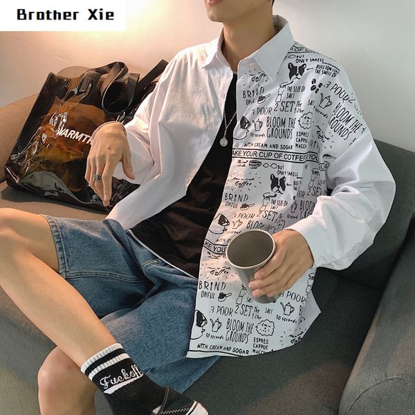 autumn new dress shirt men fashion printed casual cotton shirt man streetwear wild loose long-sleeved male clothes -2xl, White;black
autumn new dress shirt men fashion printed casual cotton shirt man streetwear wild loose long-sleeved male clothes -2xl, White;black