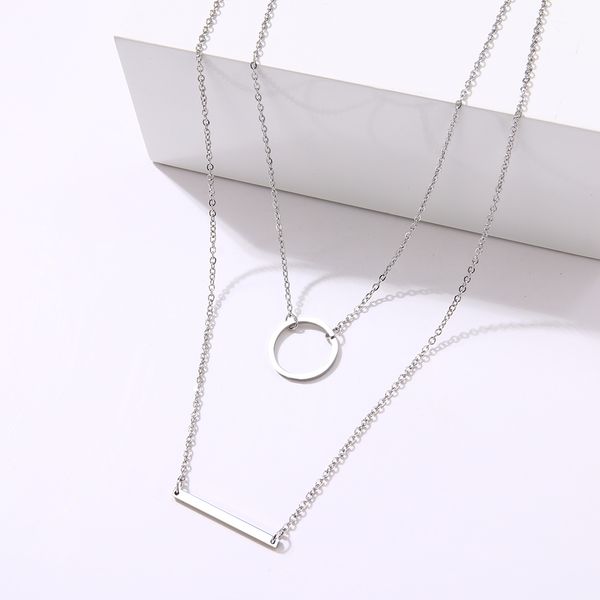 cacana delicate layered necklaces women multi layering chain bar necklaces disc pendant charm statement stainless steel jewelry, Silver
cacana delicate layered necklaces women multi layering chain bar necklaces disc pendant charm statement stainless steel jewelry, Silver