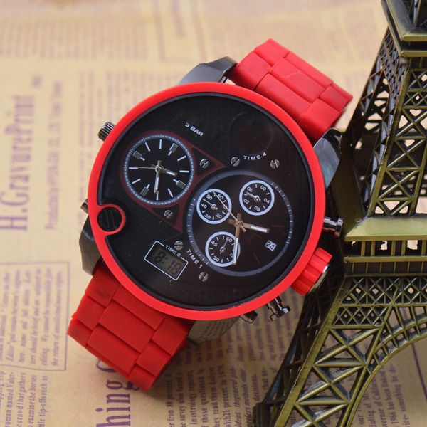 Extravagant Brand Wrist Watch Male Movement Quartz Watch LED Display Red Silica Gel Band Large Dial Double Display
Extravagant Brand Wrist Watch Male Movement Quartz Watch LED Display Red Silica Gel Band Large Dial Double Display