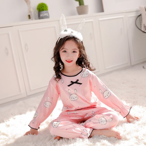 spring girls silky pajamas summer outfit long sleeve children's sleepwear set cute print nightwear set new style, Blue;red
spring girls silky pajamas summer outfit long sleeve children's sleepwear set cute print nightwear set new style, Blue;red