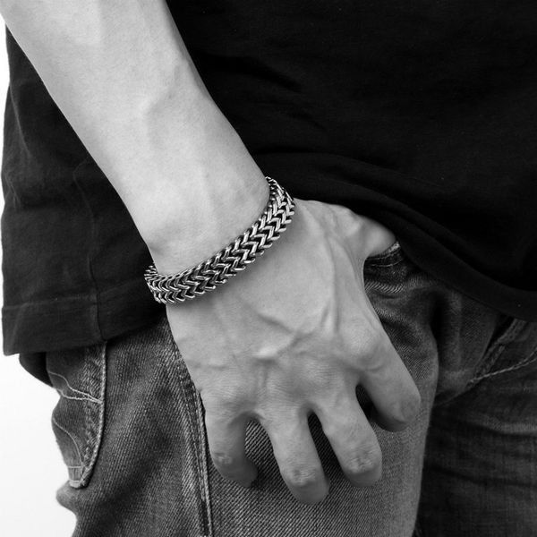 5mm/10mm biker bracelet wide and heavy punk rock men titanium stainless steel fashion mesh knight bracelet jewelry gift for him, Black
5mm/10mm biker bracelet wide and heavy punk rock men titanium stainless steel fashion mesh knight bracelet jewelry gift for him, Black