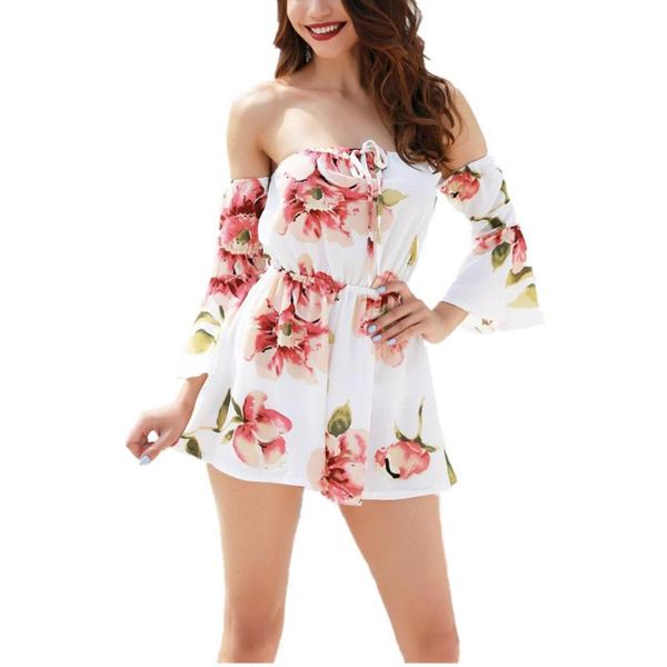 women's summer print short jumpsuit casual loose off shoulder beach rompers bodycon club party playsuit, Black;white
women's summer print short jumpsuit casual loose off shoulder beach rompers bodycon club party playsuit, Black;white
