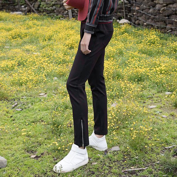2019 new men's clothing bigbang hair stylist fashion elastic elastic waist zip pants trousers catwalk singer costumes 27-46, Black
2019 new men's clothing bigbang hair stylist fashion elastic elastic waist zip pants trousers catwalk singer costumes 27-46, Black