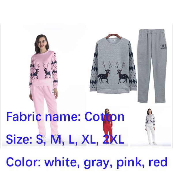 women's clothing autumn and winter suit sports clothing trousers two sets of printed casual jackets deer print, White
women's clothing autumn and winter suit sports clothing trousers two sets of printed casual jackets deer print, White