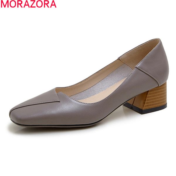 morazora 2020 new arrival fashion office dress shoes med heels square toe ladies shoes genuine leather shallow women pumps, Black
morazora 2020 new arrival fashion office dress shoes med heels square toe ladies shoes genuine leather shallow women pumps, Black