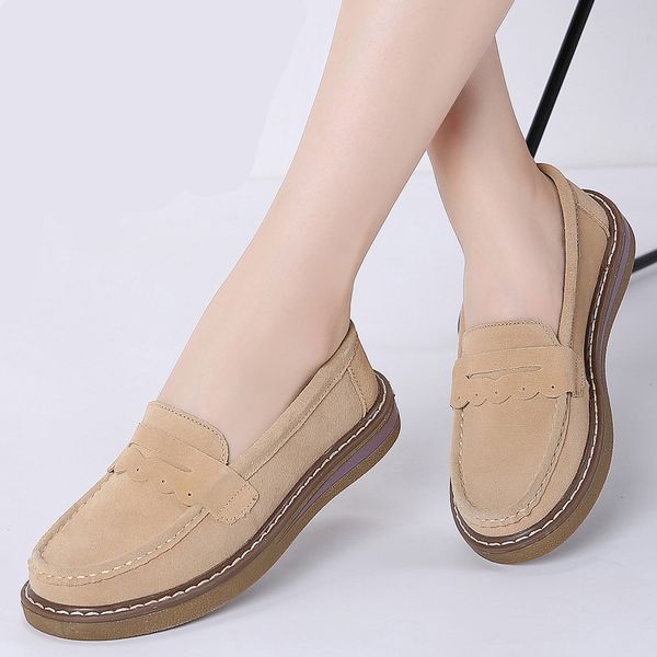2019 spring women loafers flats shoes slip on leather suede chaussure femme ballerina creeper moccasins flats sneakers, Black
2019 spring women loafers flats shoes slip on leather suede chaussure femme ballerina creeper moccasins flats sneakers, Black