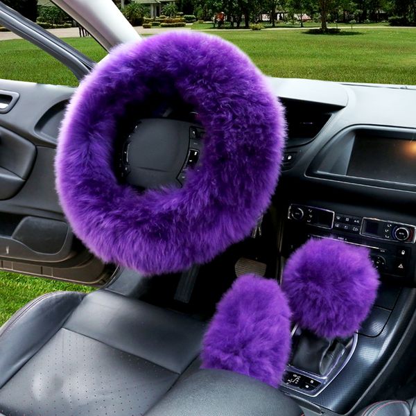 long-haired violet wool car steering wheel cover hand brake set gear set three-piece
long-haired violet wool car steering wheel cover hand brake set gear set three-piece