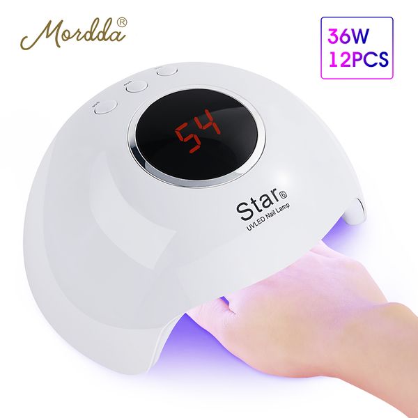 mordda 36w nail dryer for manicure uv led nail ice lamp with lcd screen display art tools for drying all gel polish
mordda 36w nail dryer for manicure uv led nail ice lamp with lcd screen display art tools for drying all gel polish