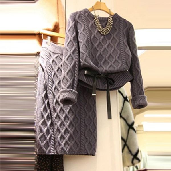 autumn korean sets women knitted sweater + skirt suits women's two-piece suit fashion temperament lady package hips skirt sets, White
autumn korean sets women knitted sweater + skirt suits women's two-piece suit fashion temperament lady package hips skirt sets, White