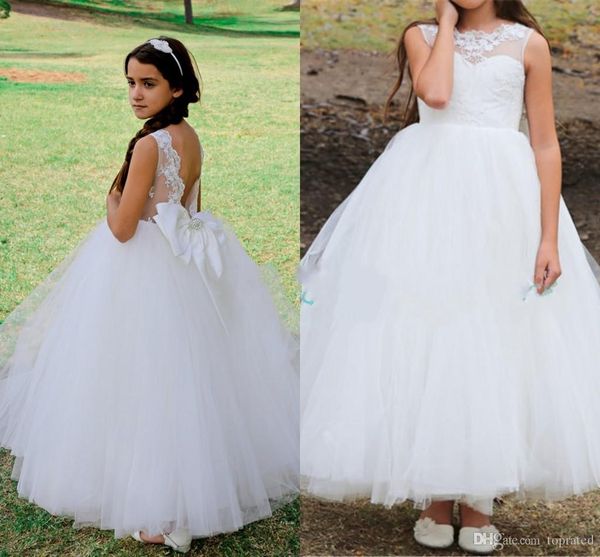 white princess ball gown flower girl dresses jewel backless lace bow child birthday gowns ankle length girls pageant first communion dress, White;blue
white princess ball gown flower girl dresses jewel backless lace bow child birthday gowns ankle length girls pageant first communion dress, White;blue