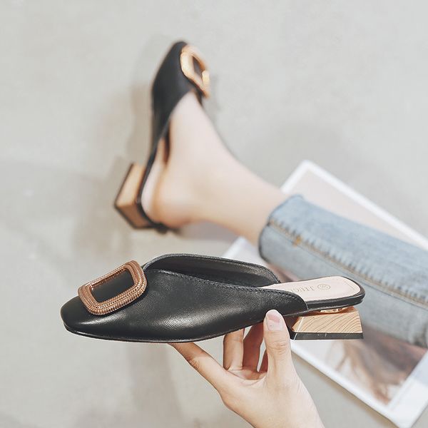 women pumps slippers slip on mules low heel casual shoes british wooden block heels summer pumps footwear, Black
women pumps slippers slip on mules low heel casual shoes british wooden block heels summer pumps footwear, Black