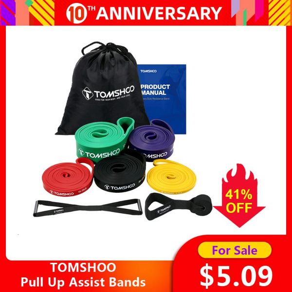 tomshoo fitness rubber bands 5 packs pull up assist bands set resistance loop natural latex with door anchor and handles
tomshoo fitness rubber bands 5 packs pull up assist bands set resistance loop natural latex with door anchor and handles