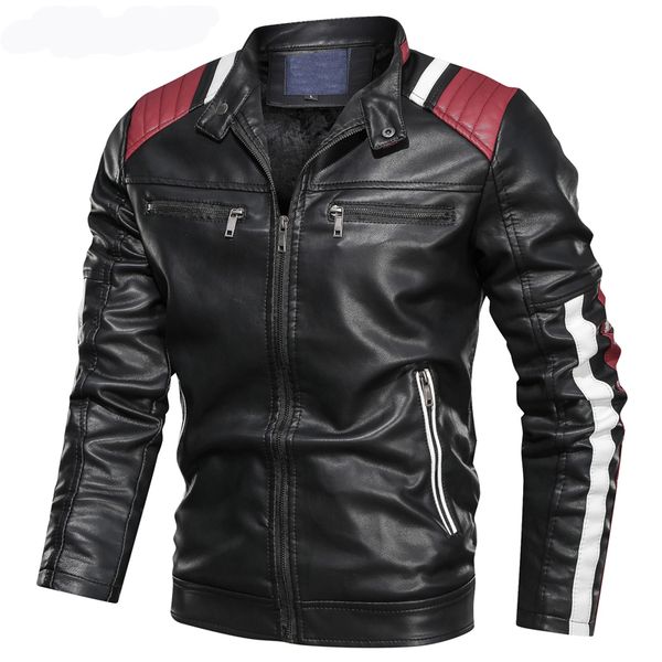 men's leather jacket winter autumn male stand collar motorcycle coat mens pu slim fits jacket brand clothing sa799, Black
men's leather jacket winter autumn male stand collar motorcycle coat mens pu slim fits jacket brand clothing sa799, Black