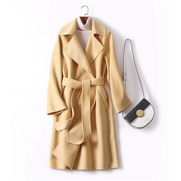 wool coat women 2019 new popular yellow double-sided cashmere coat female autumn and winter long korean loose woolen ns1500, Black
wool coat women 2019 new popular yellow double-sided cashmere coat female autumn and winter long korean loose woolen ns1500, Black